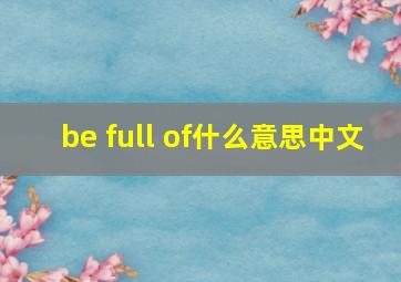 be full of什么意思中文